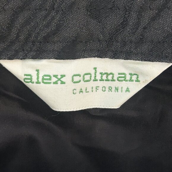 Alex Coleman Vintage Black Taffeta Moire Wrap Skirt with Bow - Picture 3 of 8